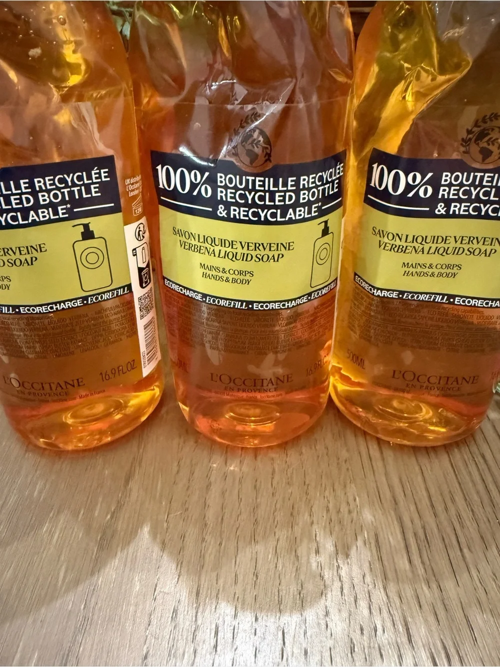 L'OCCITANE Verbena Liquid Hand Soap refill x3!